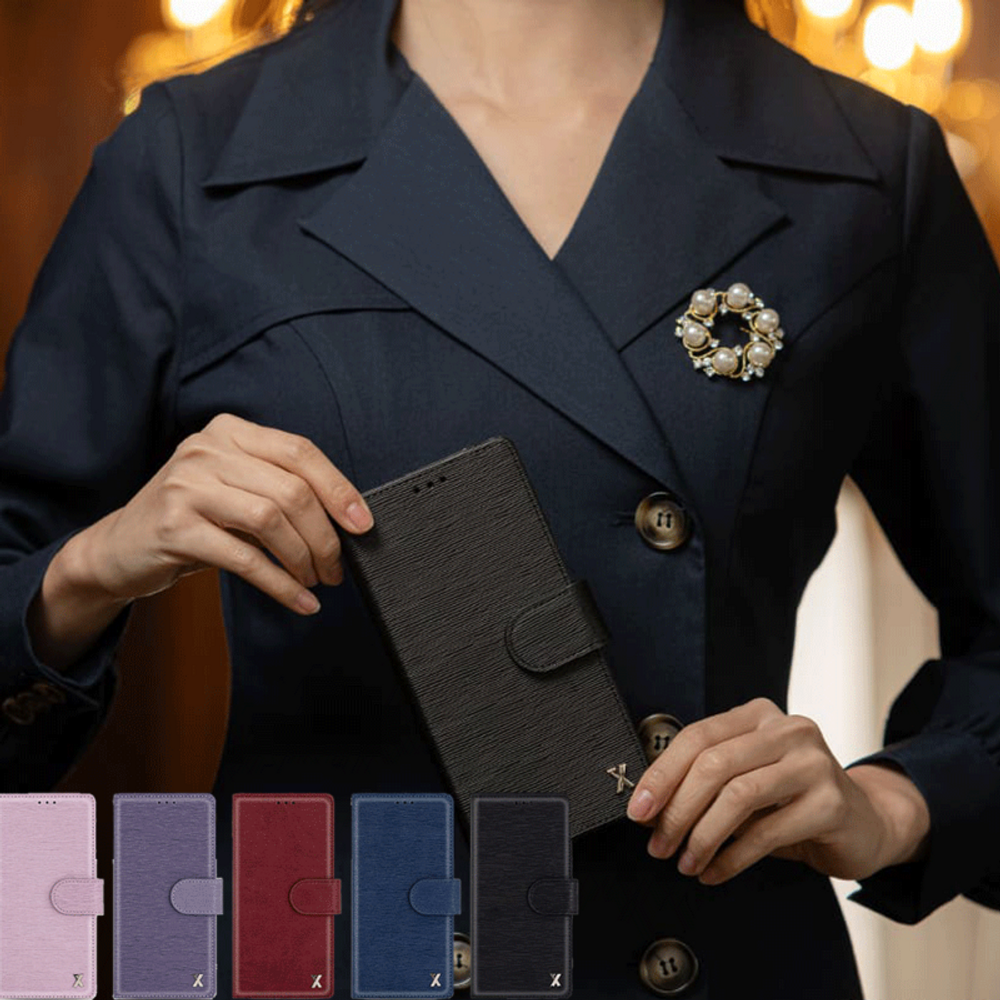 [S2B] EPPI Galaxy Diary Case – Magnetic Holder, Slim Wallet Case with 6 Card Slots, 1 Bill Pockets, Wireless Charging Compatible - Made in Korea